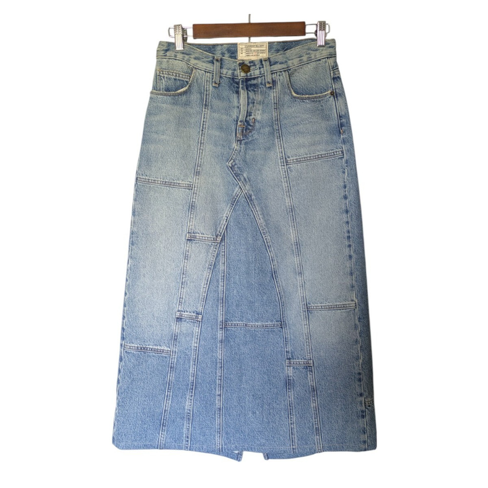 Current Elliott The Diy Patchwork Maxi Skirt Size… - image 3